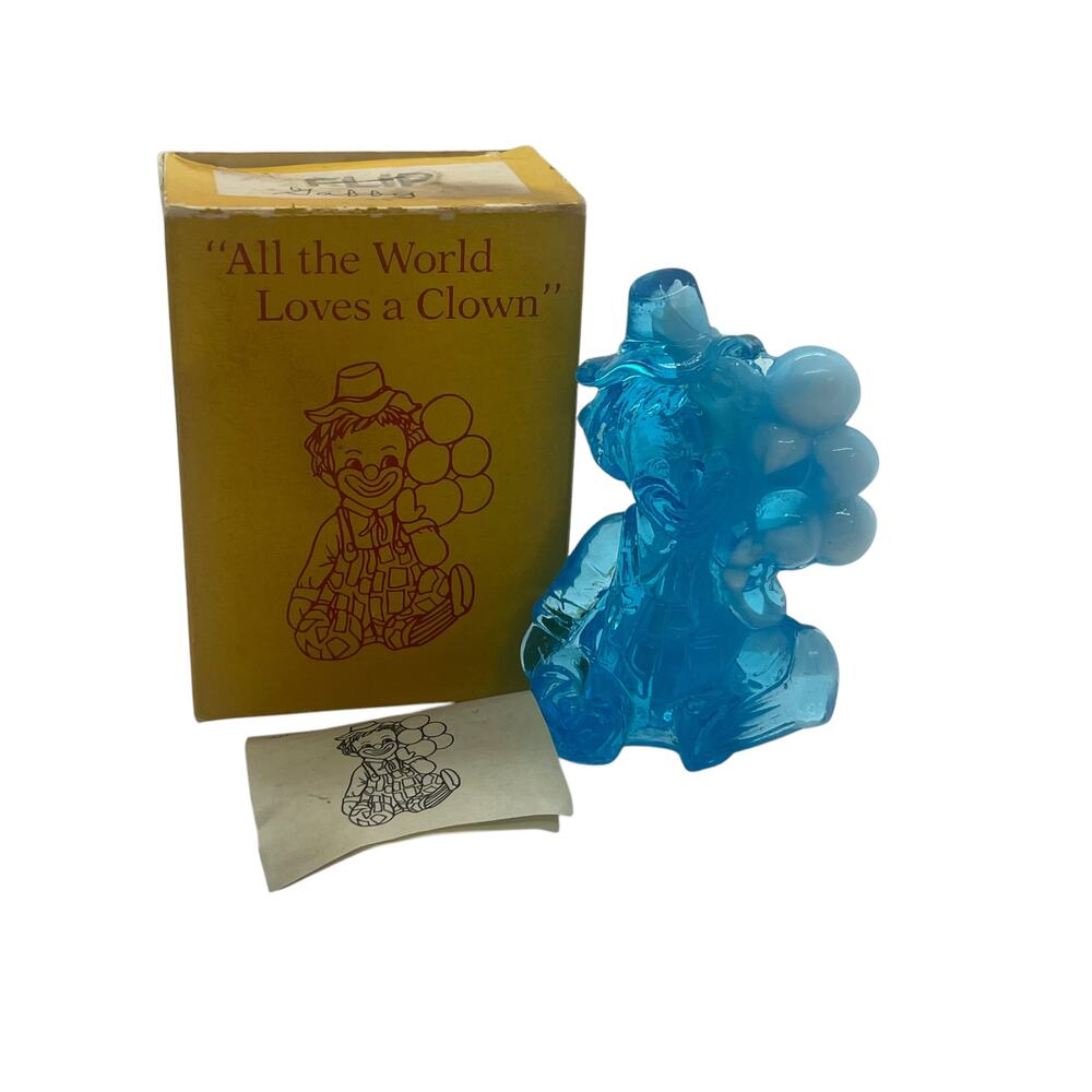 Mosser All the World Loves a Clown Gabby Figurine Blue Slag